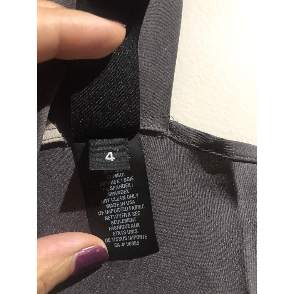 EUC ZERO + MARIA CORNEJO Silk Asymmetrical Maxi Dress Sz 4 - Picture 6 of 7